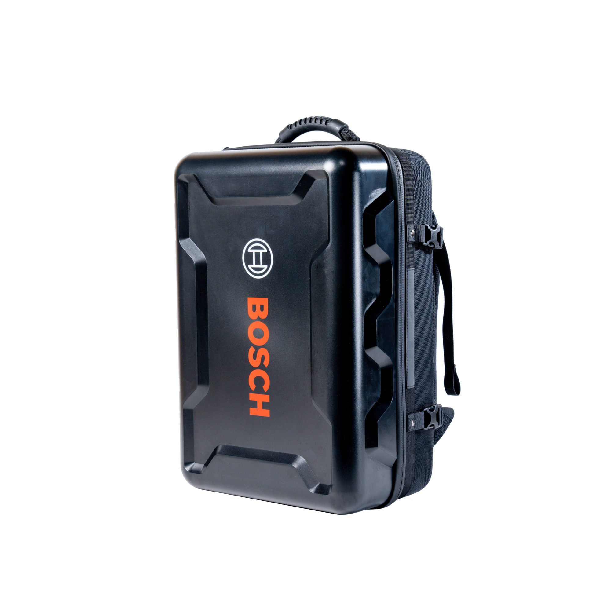 Bosch Rotary Laser Backpack — Durable Blow-Molded Shell, Customizable Foam Interior, Waterproof Zipper, Model# GBP21-17